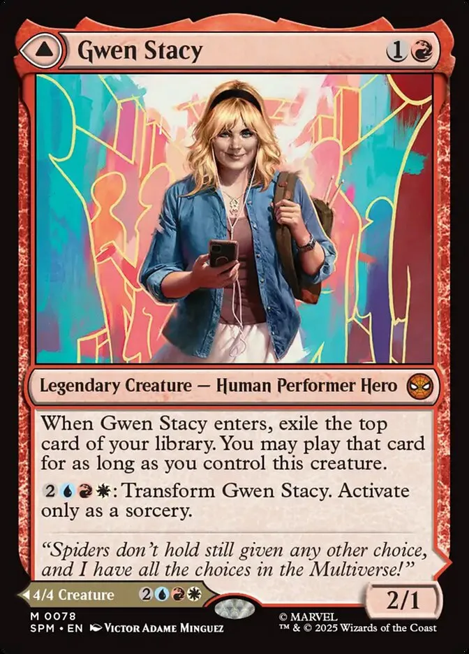2025 Marvel's Spider-Man Gwen Stacy // Ghost-Spider mythic #78 mythic card image