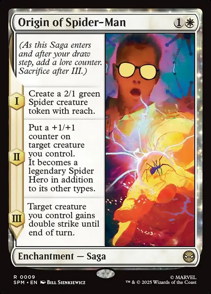 2025 Marvel's Spider-Man Origin of Spider-Man rare #9 rare card image