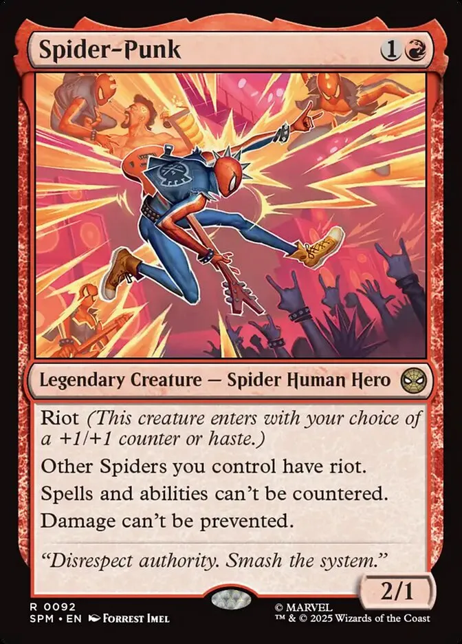 2025 Marvel's Spider-Man Spider-Punk #92 rare card image