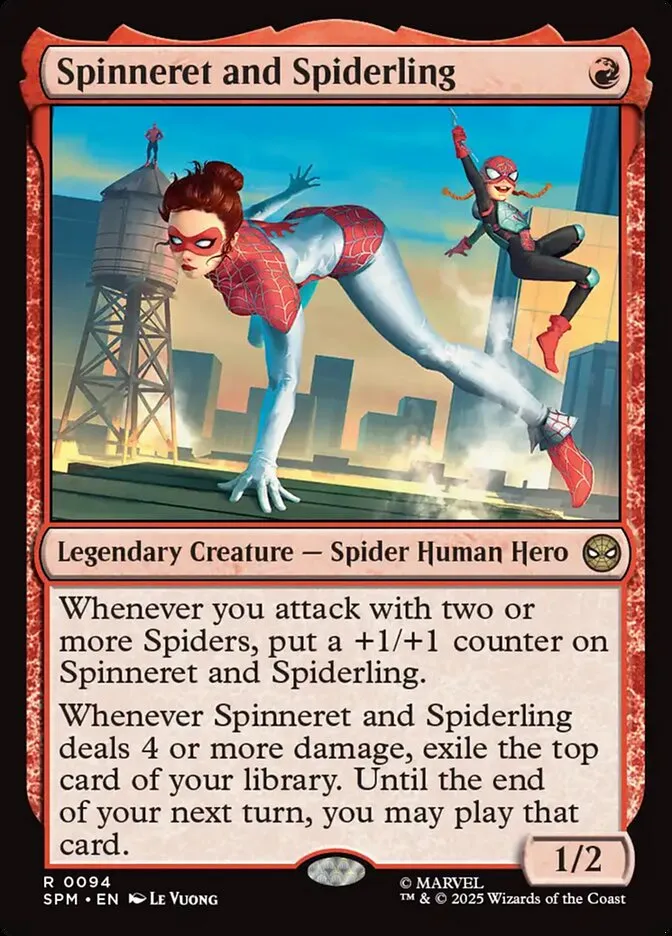 2025 Marvel's Spider-Man Spinneret and Spiderling #94 rare card image
