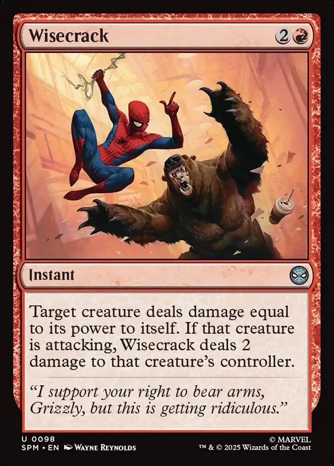 2025 Marvel's Spider-Man Wisecrack uncommon #98 uncommon card image