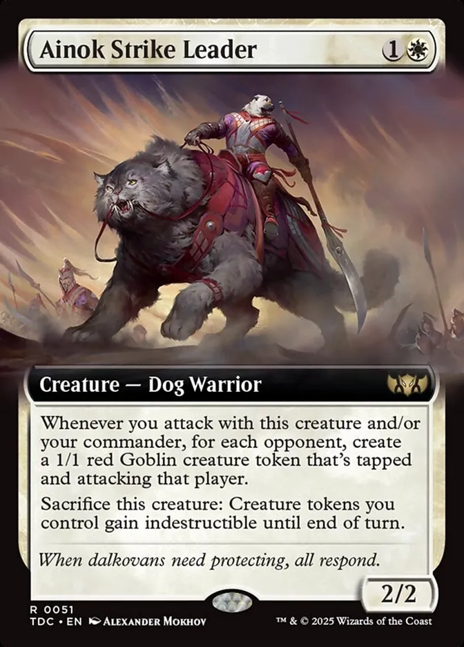 2025 Tarkir: Dragonstorm Commander Ainok Strike Leader rare #51 rare card image