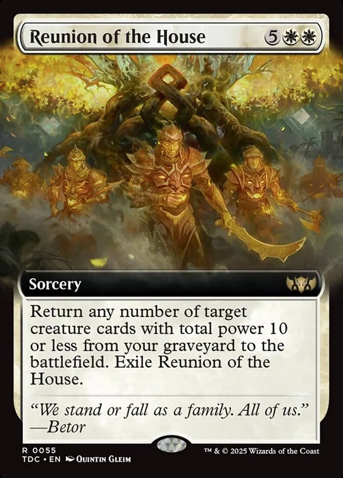2025 Tarkir: Dragonstorm Commander Reunion of the House rare #55 rare card image