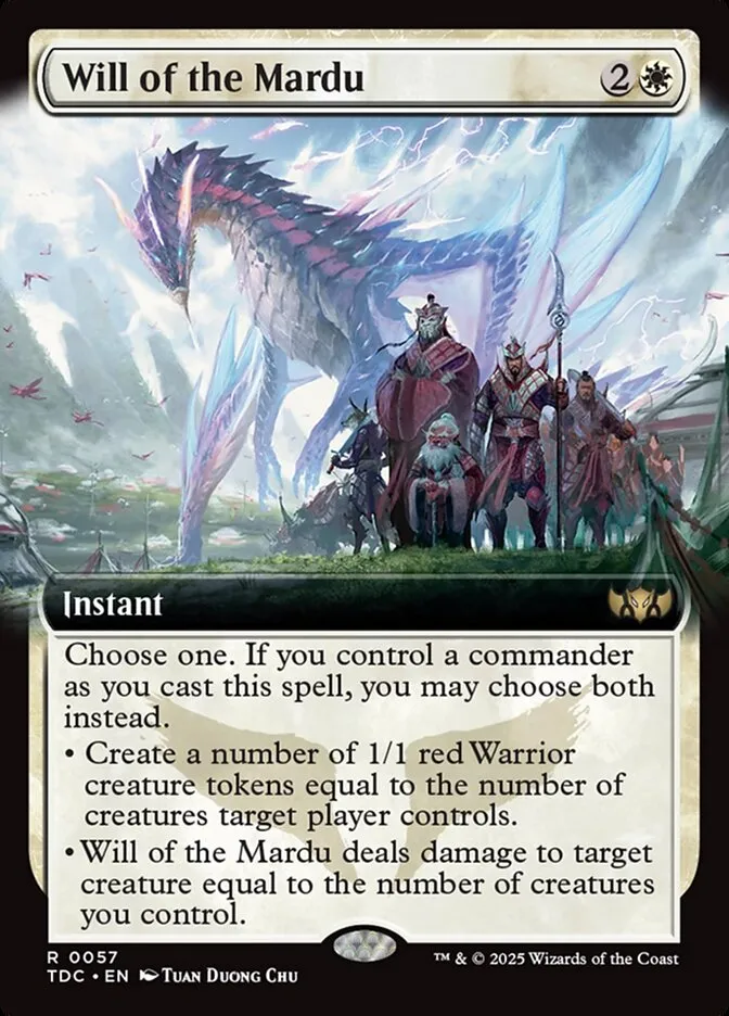 2025 Tarkir: Dragonstorm Commander Will of the Mardu rare #57 rare card image