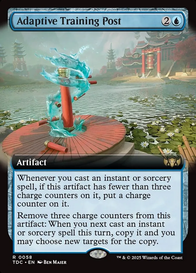 2025 Tarkir: Dragonstorm Commander Adaptive Training Post rare #58 rare card image