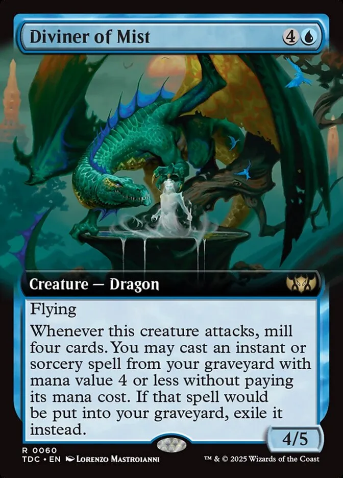2025 Tarkir: Dragonstorm Commander Diviner of Mist rare #60 rare card image
