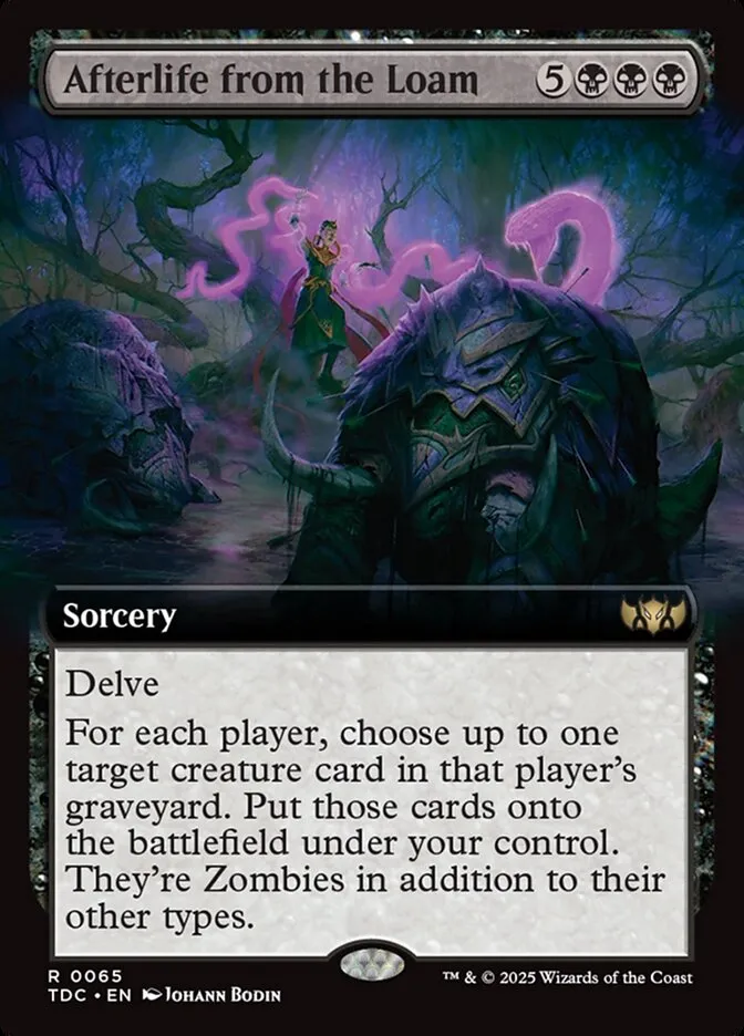 2025 Tarkir: Dragonstorm Commander Afterlife from the Loam rare #65 rare card image