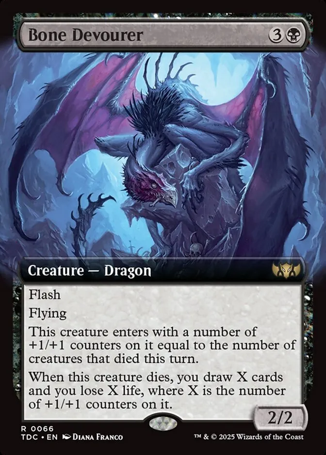 2025 Tarkir: Dragonstorm Commander Bone Devourer rare #66 rare card image