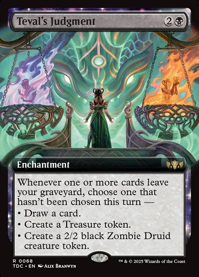 2025 Tarkir: Dragonstorm Commander Teval's Judgment rare #68 rare card image