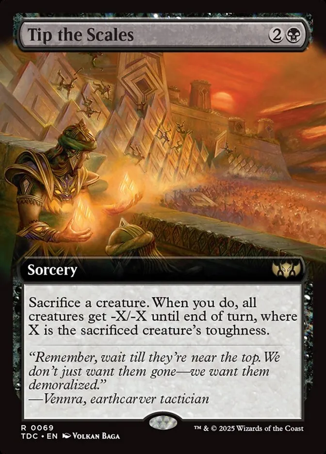 2025 Tarkir: Dragonstorm Commander Tip the Scales rare #69 rare card image