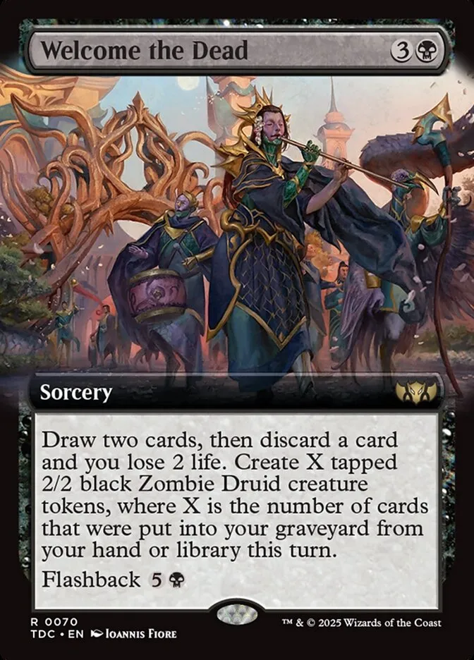 2025 Tarkir: Dragonstorm Commander Welcome the Dead rare #70 rare card image