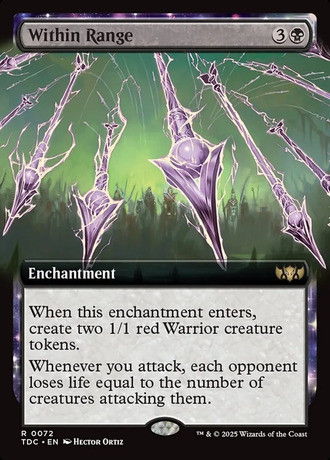 2025 Tarkir: Dragonstorm Commander Within Range rare #72 rare card image