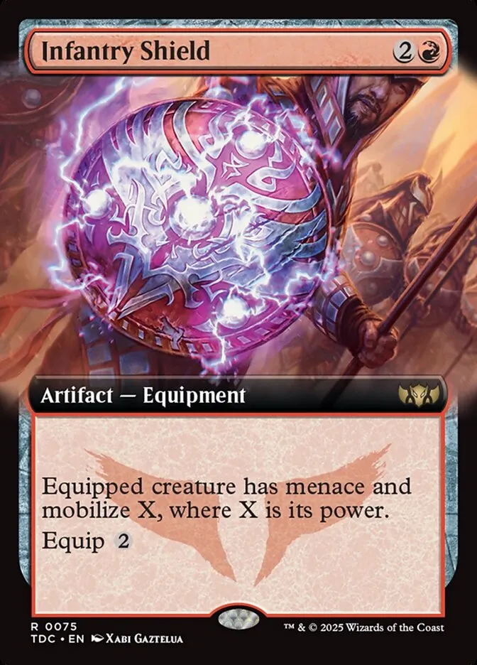 2025 Tarkir: Dragonstorm Commander Infantry Shield rare #75 rare card image