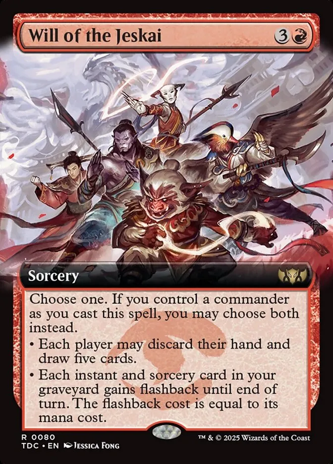 2025 Tarkir: Dragonstorm Commander Will of the Jeskai rare #80 rare card image