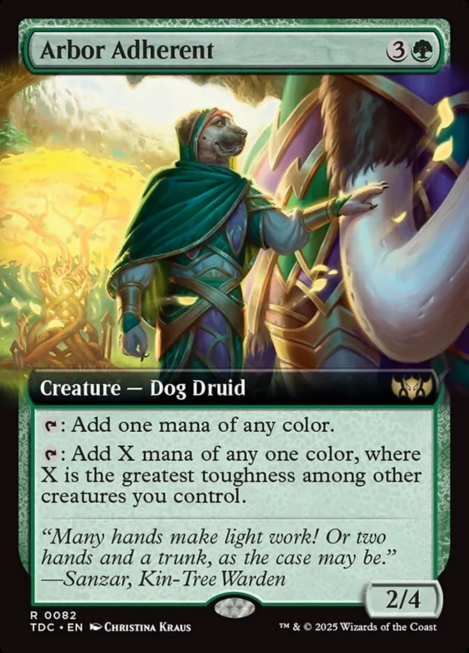 2025 Tarkir: Dragonstorm Commander Arbor Adherent rare #82 rare card image