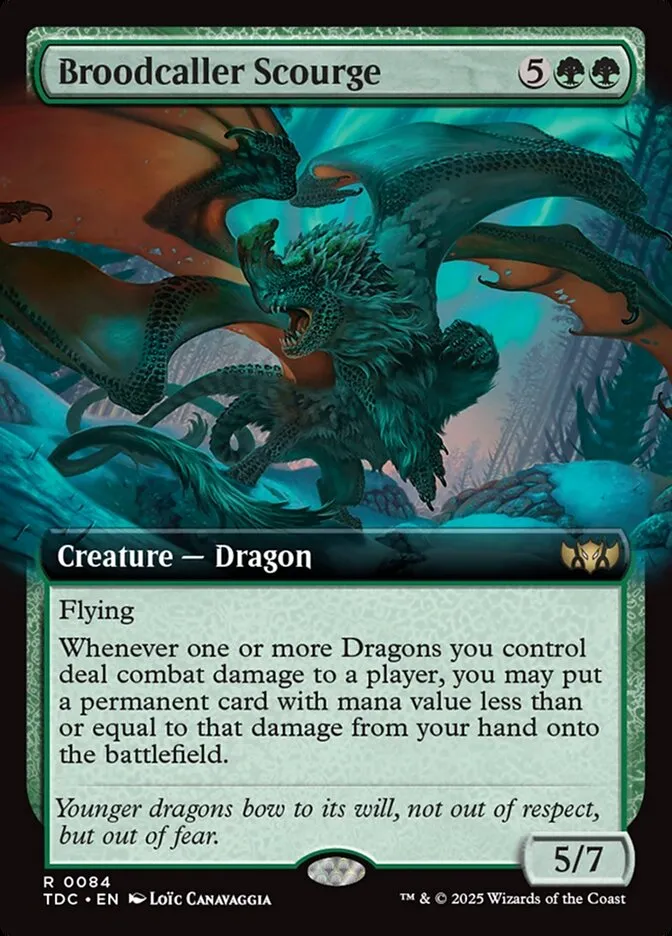 2025 Tarkir: Dragonstorm Commander Broodcaller Scourge rare #84 rare card image