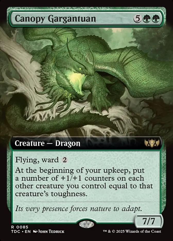2025 Tarkir: Dragonstorm Commander Canopy Gargantuan rare #85 rare card image