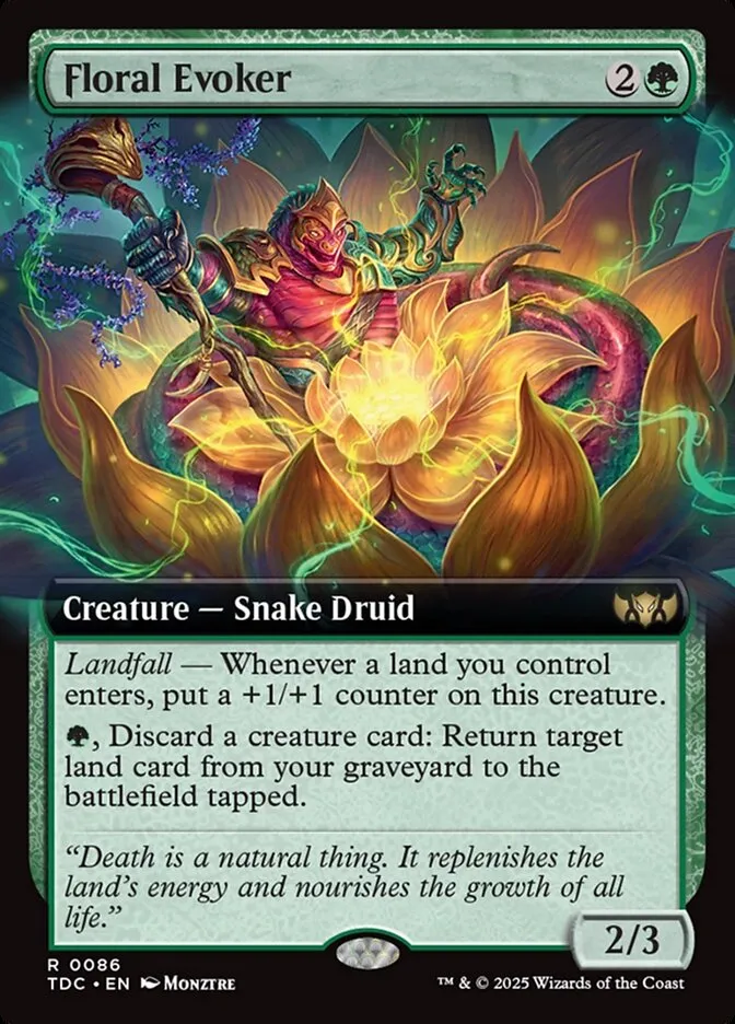 2025 Tarkir: Dragonstorm Commander Floral Evoker rare #86 rare card image
