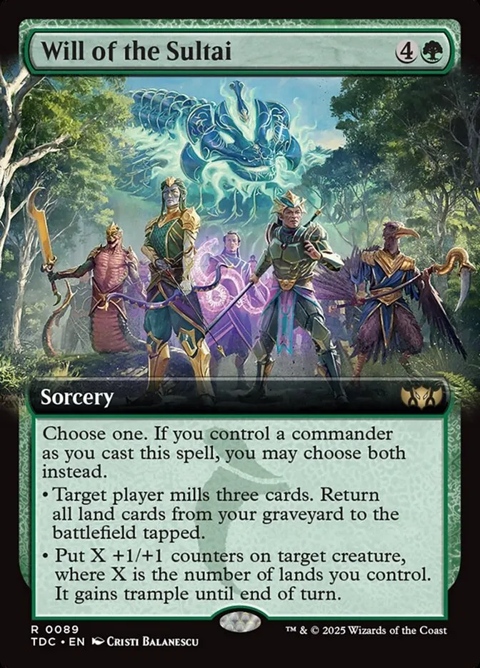 2025 Tarkir: Dragonstorm Commander Will of the Sultai rare #89 rare card image