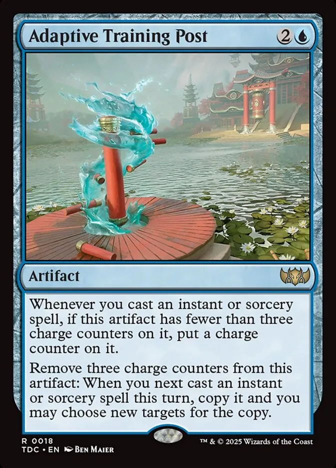 2025 Tarkir: Dragonstorm Commander Adaptive Training Post rare #18 rare card image