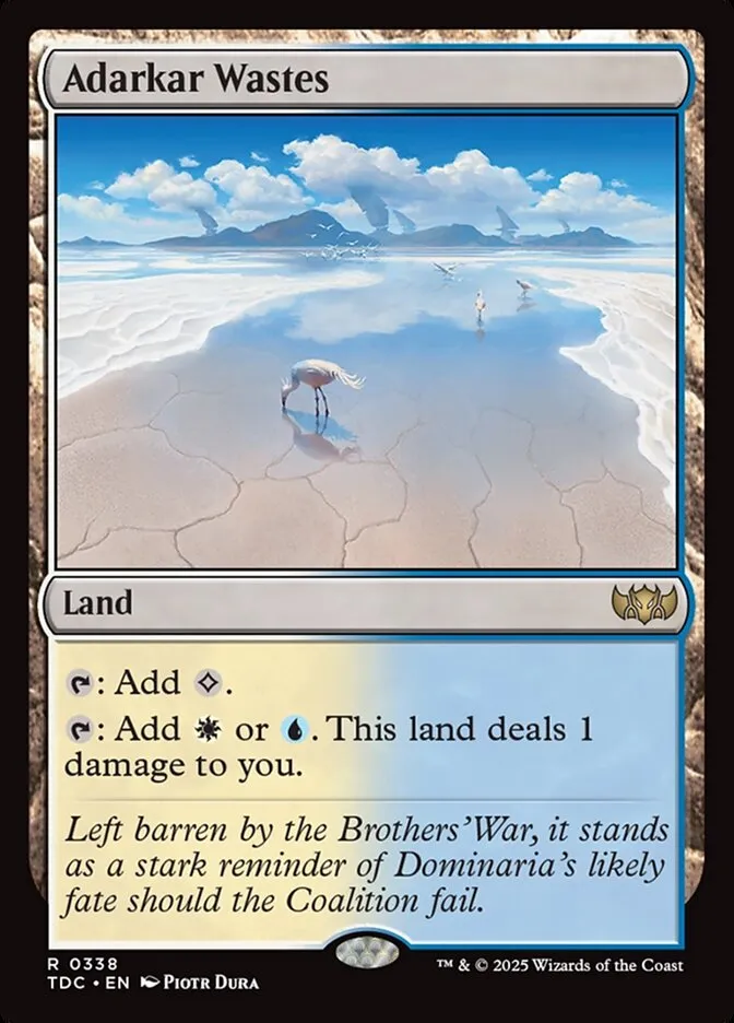 2025 Tarkir: Dragonstorm Commander Adarkar Wastes #338 rare card image