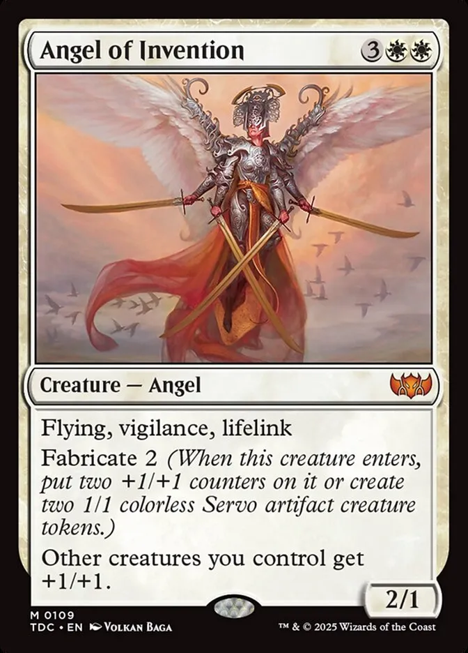 2025 Tarkir: Dragonstorm Commander Angel of Invention #109 mythic card image