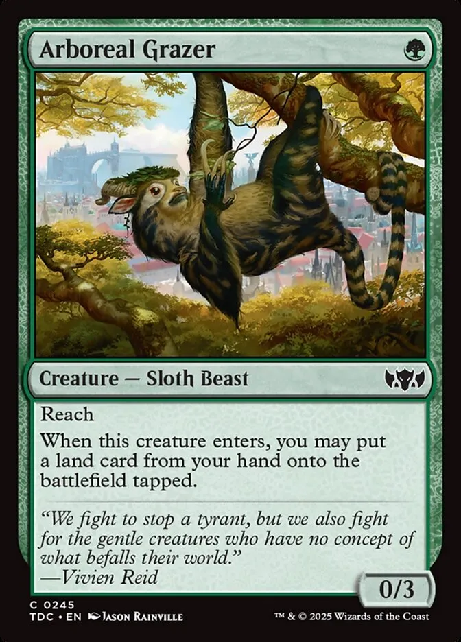 2025 Tarkir: Dragonstorm Commander Arboreal Grazer #245 common card image