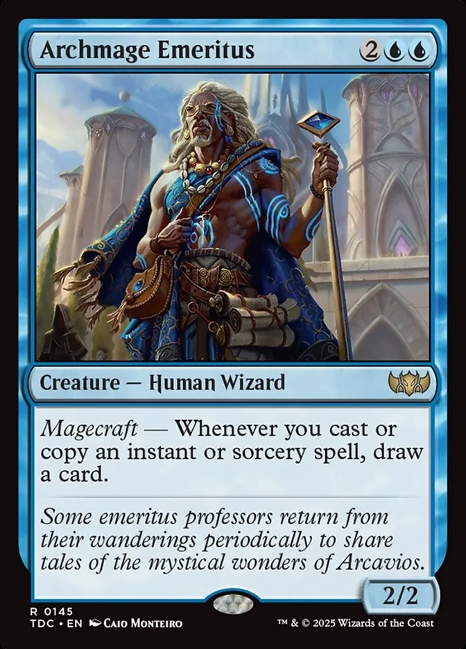 2025 Tarkir: Dragonstorm Commander Archmage Emeritus #145 rare card image