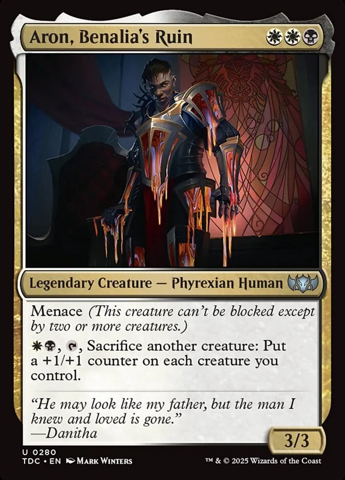 2025 Tarkir: Dragonstorm Commander Aron, Benalia's Ruin #280 uncommon card image