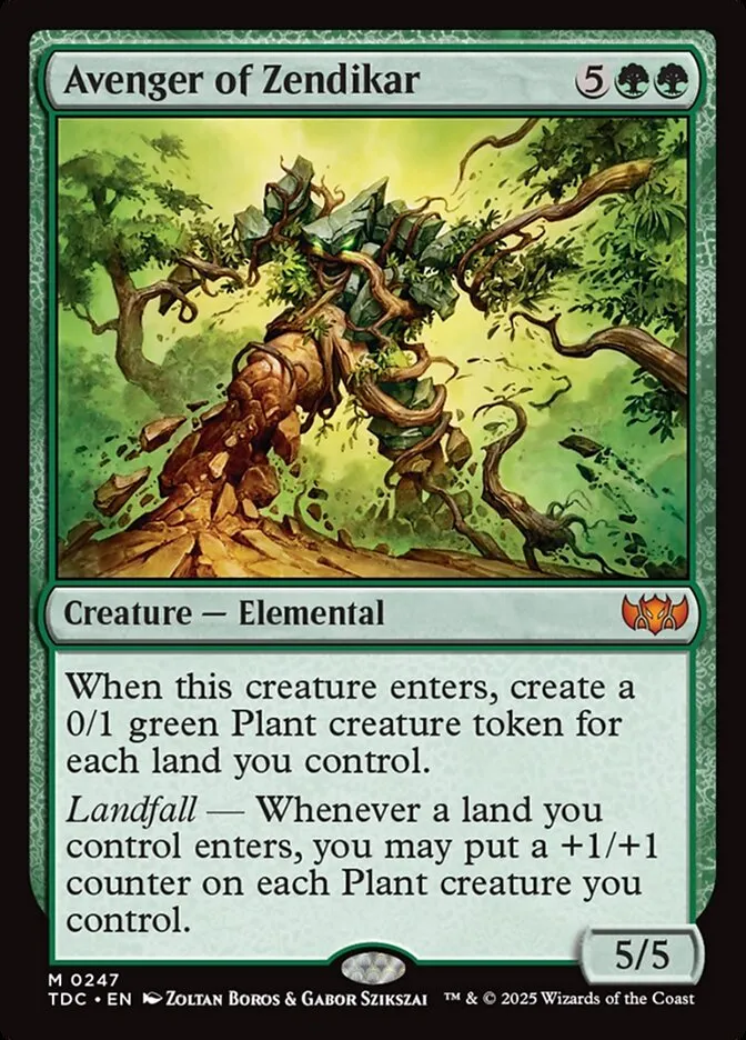 2025 Tarkir: Dragonstorm Commander Avenger of Zendikar #247 mythic card image