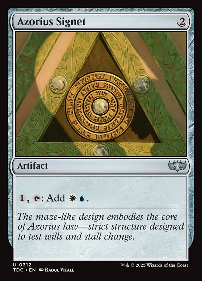 2025 Tarkir: Dragonstorm Commander Azorius Signet #312 uncommon card image