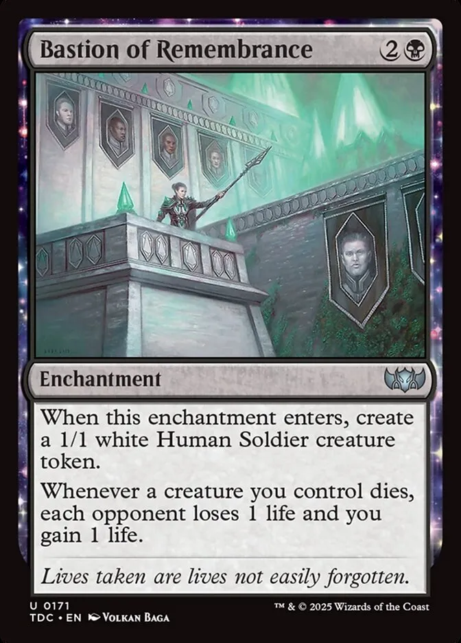 2025 Tarkir: Dragonstorm Commander Bastion of Remembrance #171 uncommon card image