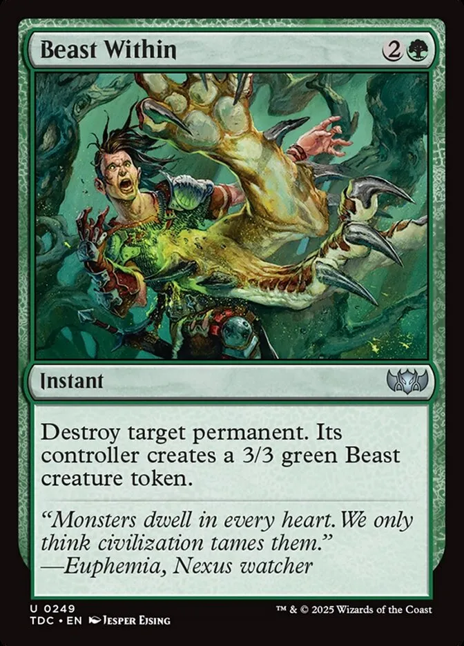 2025 Tarkir: Dragonstorm Commander Beast Within #249 uncommon card image