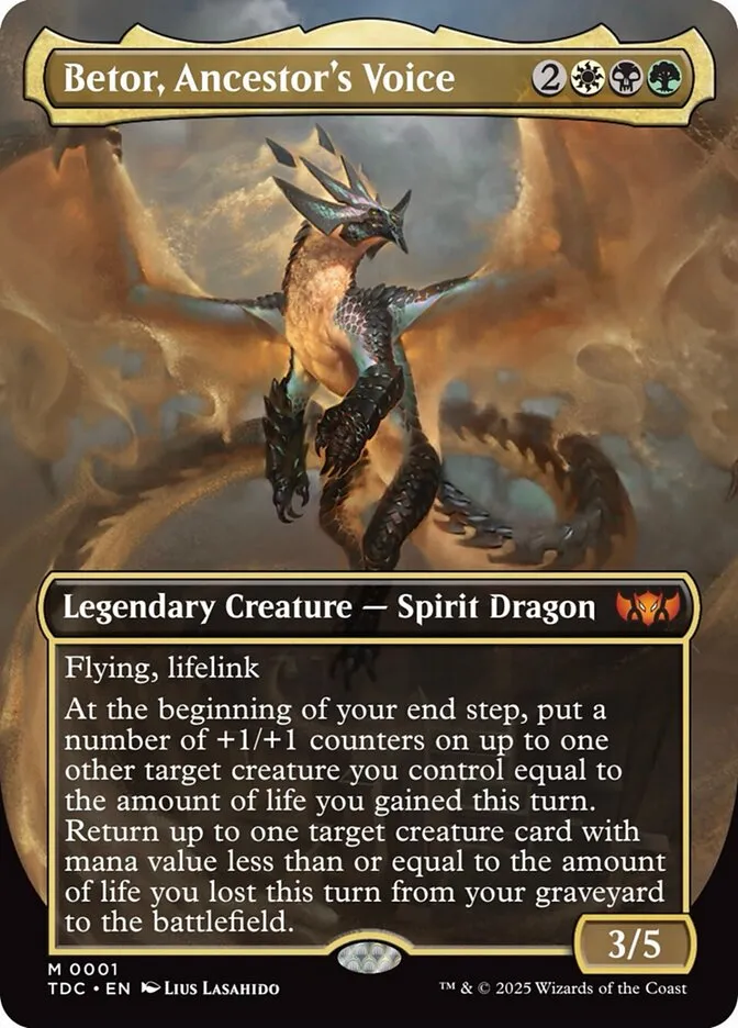 2025 Tarkir: Dragonstorm Commander Betor, Ancestor's Voice mythic #1 mythic card image