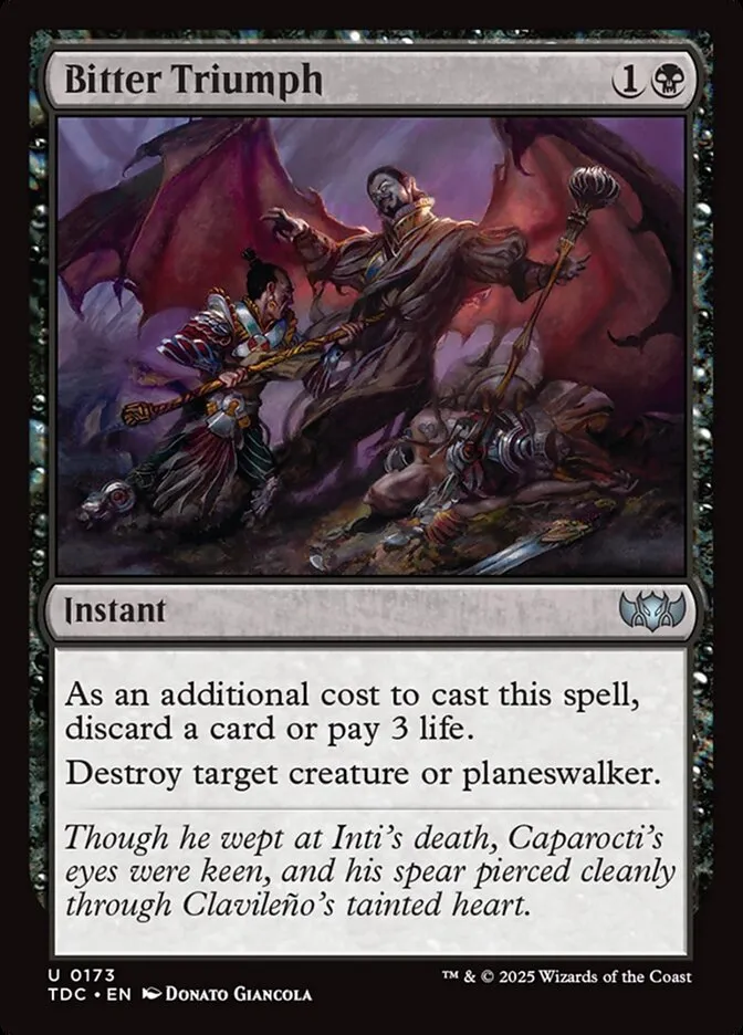 2025 Tarkir: Dragonstorm Commander Bitter Triumph #173 uncommon card image