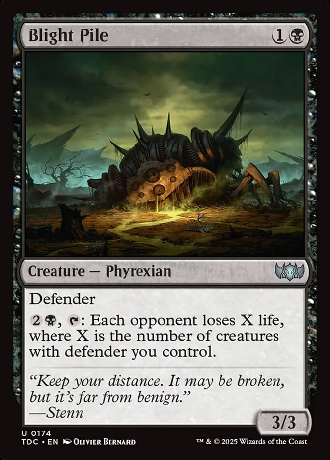 2025 Tarkir: Dragonstorm Commander Blight Pile #174 uncommon card image