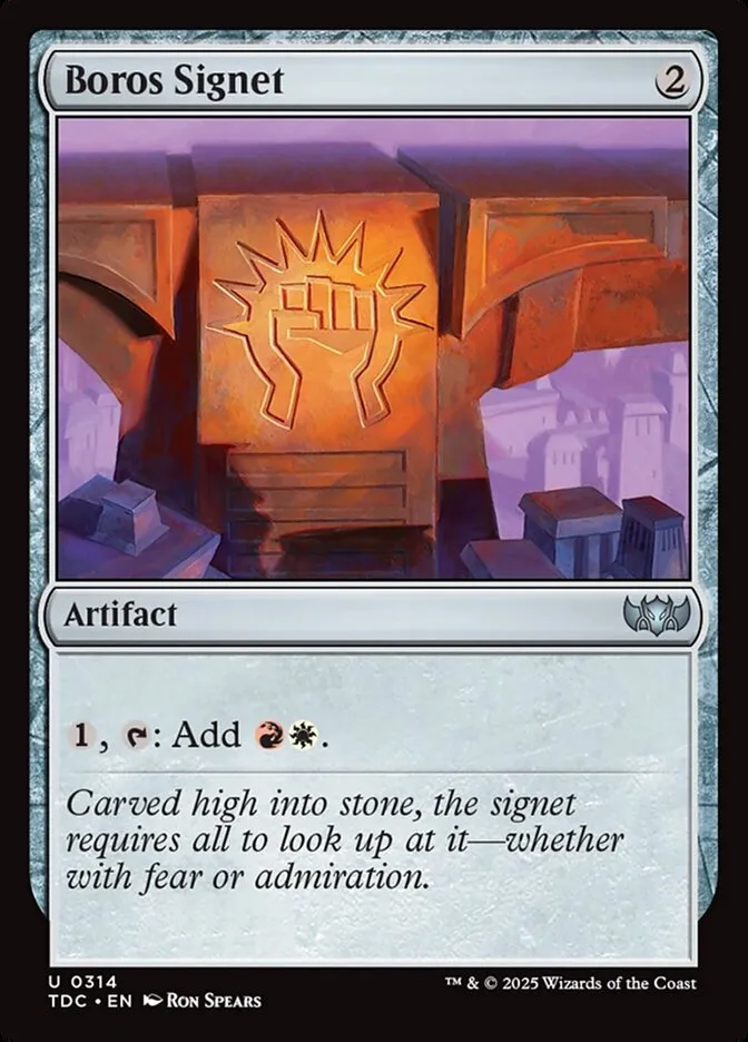 2025 Tarkir: Dragonstorm Commander Boros Signet #314 uncommon card image