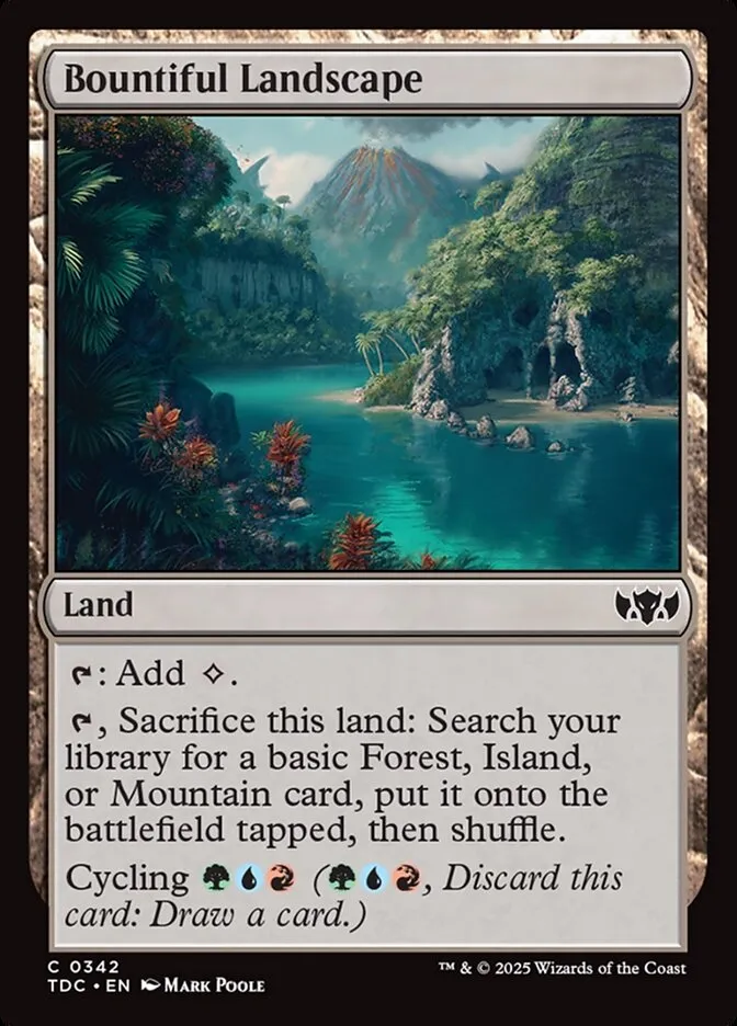 2025 Tarkir: Dragonstorm Commander Bountiful Landscape #342 common card image