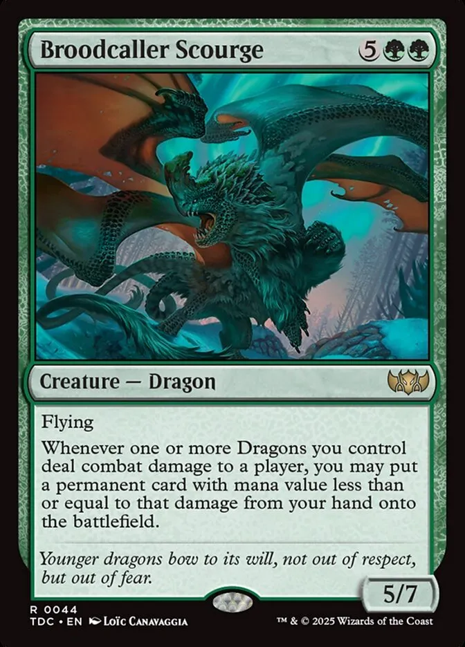 2025 Tarkir: Dragonstorm Commander Broodcaller Scourge #44 rare card image