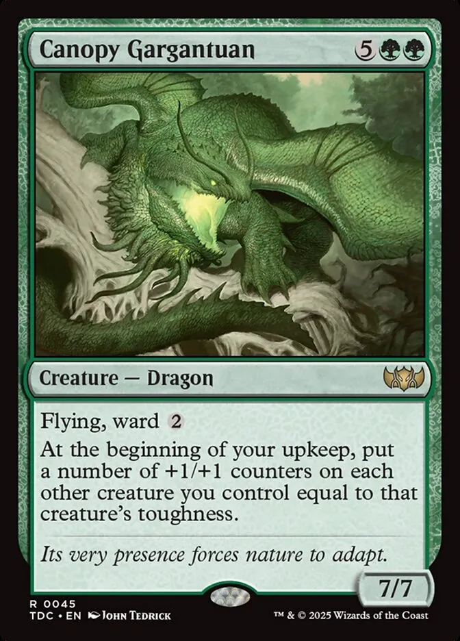 2025 Tarkir: Dragonstorm Commander Canopy Gargantuan #45 rare card image