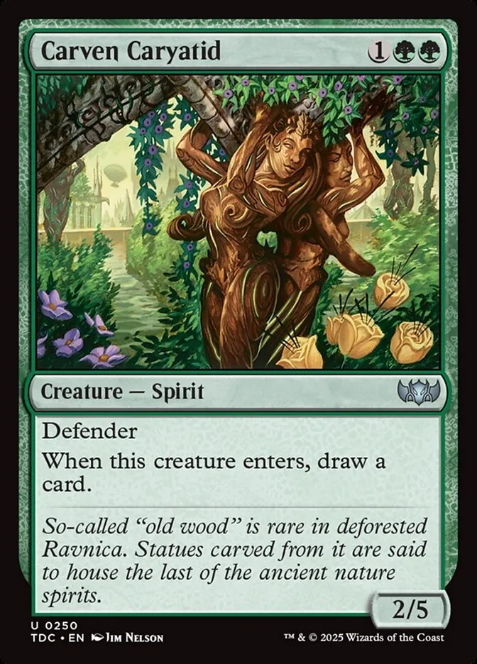 2025 Tarkir: Dragonstorm Commander Carven Caryatid #250 uncommon card image