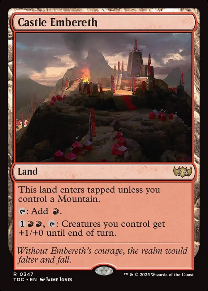 2025 Tarkir: Dragonstorm Commander Castle Embereth #347 rare card image