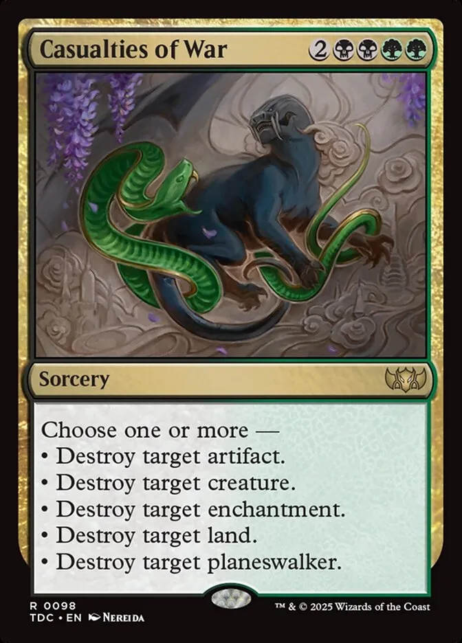 2025 Tarkir: Dragonstorm Commander Casualties of War #98 rare card image