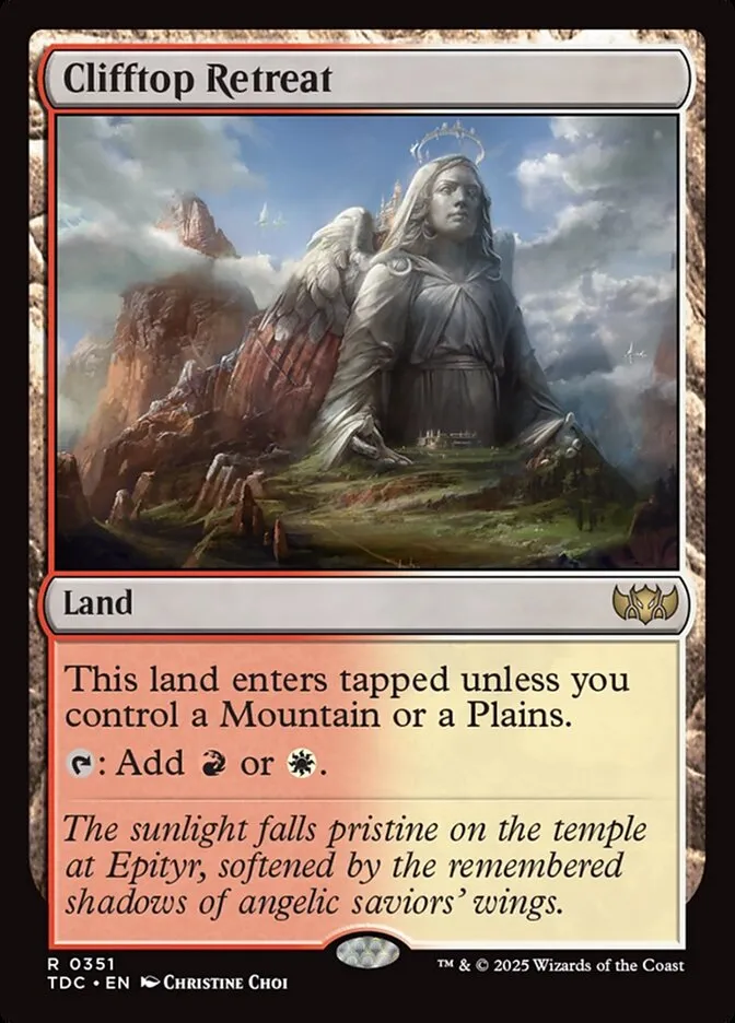 2025 Tarkir: Dragonstorm Commander Clifftop Retreat #351 rare card image