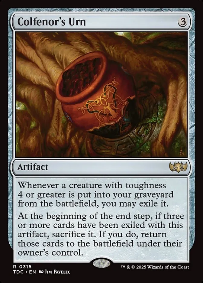 2025 Tarkir: Dragonstorm Commander Colfenor's Urn #315 rare card image