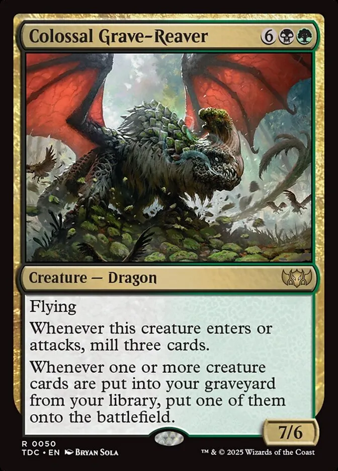 2025 Tarkir: Dragonstorm Commander Colossal Grave-Reaver #50 rare card image