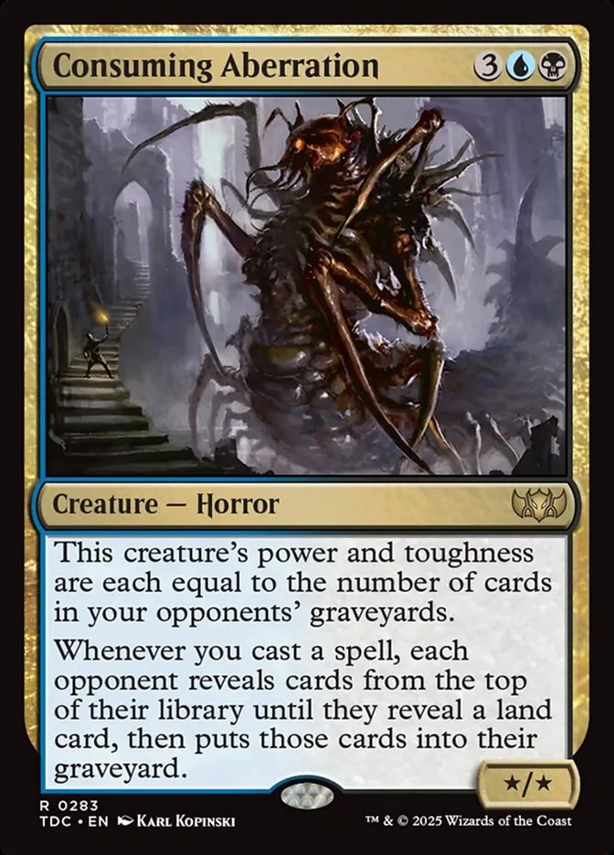 2025 Tarkir: Dragonstorm Commander Consuming Aberration #283 rare card image