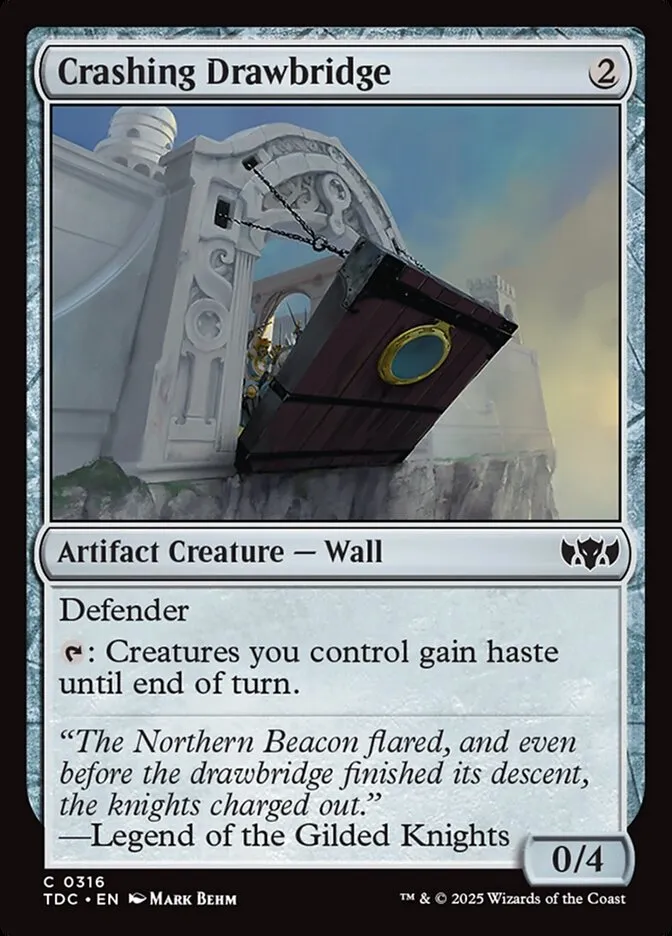 2025 Tarkir: Dragonstorm Commander Crashing Drawbridge #316 common card image
