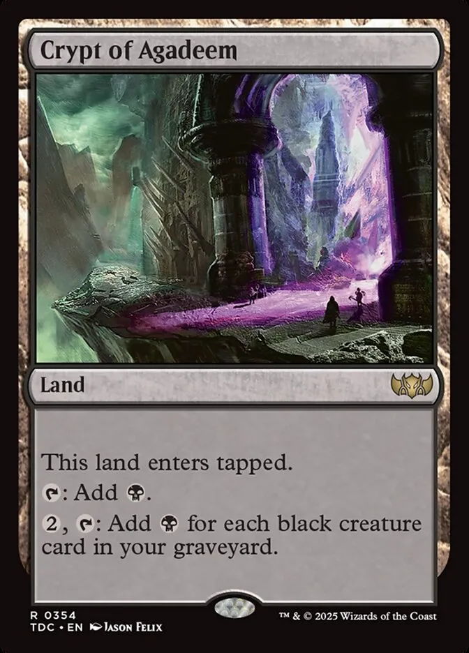 2025 Tarkir: Dragonstorm Commander Crypt of Agadeem #354 rare card image