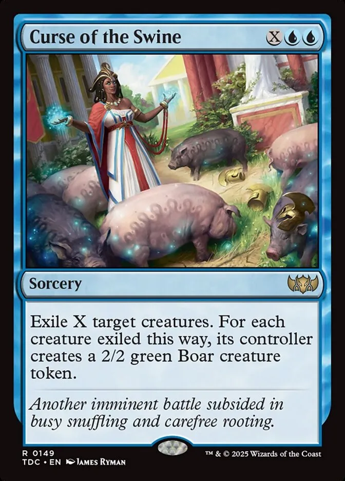 2025 Tarkir: Dragonstorm Commander Curse of the Swine #149 rare card image